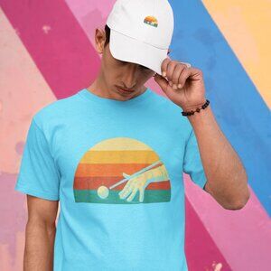 Retro Vintage Billiards 8 Ball Pool Unisex T-Shirt - Sky Blue